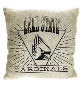 lot 13637 image: NCAA Ball State Cardinals 26 x 26 Woven Tapestry Pillow, 2 Pack