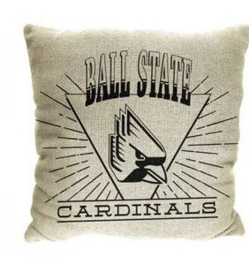 lot 13638 image: NCAA Ball State Cardinals 26 x 26 Woven Tapestry Pillow, 2 Pack
