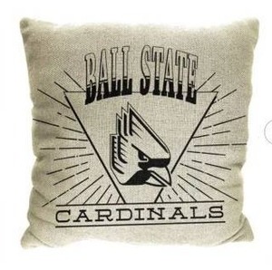 lot 13640 image: NCAA Ball State Cardinals 26 x 26 Woven Tapestry Pillow, 2 Pack