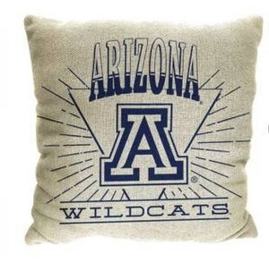 lot 13641 image: NCAA Arizona Wildcats 26 x 26 Woven Tapestry Pillow, 2 Pack