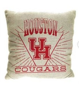 lot 13666 image: NCAA Houston Cougars 26 x 26 Woven Tapestry Pillow, 2 Pack