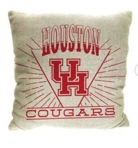 lot 13668 image: NCAA Houston Cougars 26 x 26 Woven Tapestry Pillow, 2 Pack