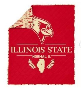 lot 13669 image: NCAA Illinois State Redbirds 60 x 80 Quilted Throw Blanket