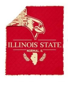 lot 13670 image: NCAA Illinois State Redbirds 60 x 80 Quilted Throw Blanket