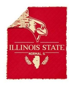 lot 13672 image: NCAA Illinois State Redbirds 60 x 80 Quilted Throw Blanket