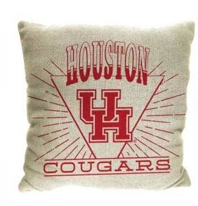lot 13676 image: NCAA Houston Cougars 26 x 26 Woven Tapestry Pillow, 2 Pack
