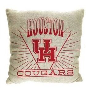lot 13677 image: NCAA Houston Cougars 26 x 26 Woven Tapestry Pillow, 2 Pack