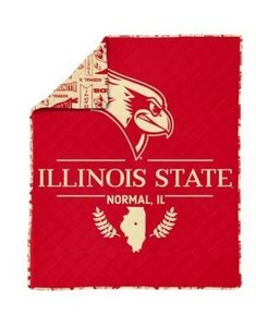 lot 13679 image: NCAA Illinois State Redbirds 60 x 80 Quilted Throw Blanket