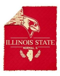 lot 13680 image: NCAA Illinois State Redbirds 60 x 80 Quilted Throw Blanket