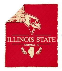 lot 13681 image: NCAA Illinois State Redbirds 60 x 80 Quilted Throw Blanket