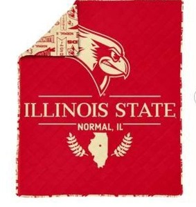 lot 13682 image: NCAA Illinois State Redbirds 60 x 80 Quilted Throw Blanket