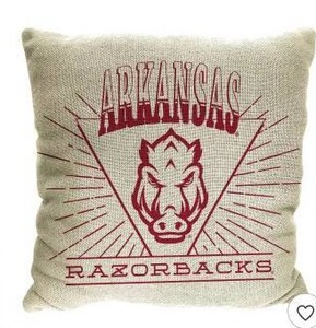 lot 13707 image: NCAA Arkansas Razorbacks 26 x 26 Woven Tapestry Pillow, 2 Pack