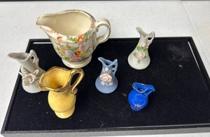 lot 275 image: Ceramic Pitcher and Miniature Vase Collection