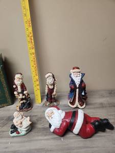 lot 408 image: Santa Figurine Collection including two from Boyds Bears Santa Collection