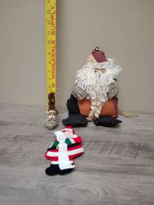 lot 430 image: Christmas Santa Ornaments and a Plush Santa