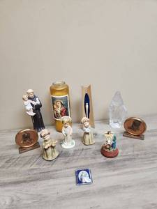 lot 503 image: Catholic Religious Figurines and Devotional Items Collection