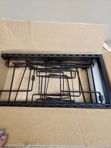 lot 609 image: 8-Tier Heavy Duty Pan Organizer Rack - new in box, all parts accounted for, includes assembly instructions