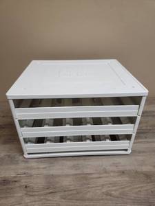 lot 616 image: White Spice Rack Organizer with Pull-Out Drawers