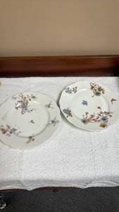 lot 739 image: Two Floral Pattern China Serving Plates, one is from Haviland