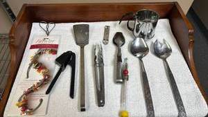 lot 768 image: Kitchen Utensil Collection with Grilling Skewers