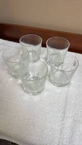 lot 799 image: Clear Glass Drinking Glasses Set of 5