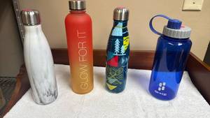 lot 834 image: Mixed Brand Stainless Steel Water Bottles Collection