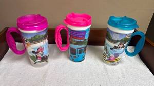 lot 839 image: Disney Character Resort Souvenir Travel Mugs Set of 3