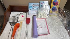 lot 868 image: Cake Decorating Tools, Candy Moulds, and utensils