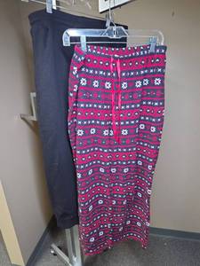 lot 1147 image: Womens Size Large black Xersion sweatpants and a pair of pajama pants