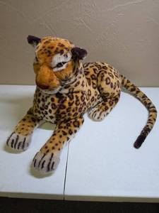 lot 1302 image: Large Plush Jaguar Stuffed Animal Cat