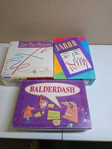 lot 1309 image: Classic Board Games Bundle - Get The Picture, Taboo, and Balderdash