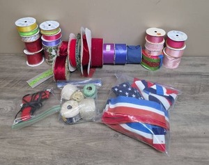 lot 1326 image: Assorted Craft Ribbon Collection with Decorative Trim