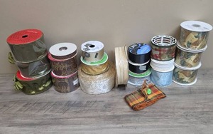 lot 1327 image: Mixed Decorative Ribbon Spool Collection Bundle