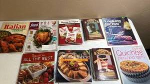 lot 1348 image: Assorted Cookbook Collection Including Italian, Main Dishes, and Recipe Books