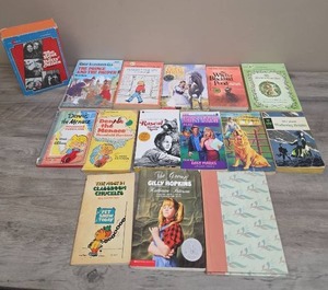 lot 1365 image: Pre-teen to early teen books - including The Secret Garden, Thw Witch of Blackbird Pond, Old Yeller, and Denise the Menace comic style books
