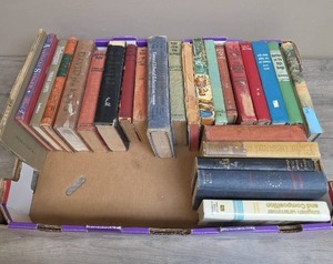 lot 1376 image: Large box of vintage books.  A few have spine damage