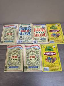 lot 1384 image: Collection of Farmers Almanac Books and Gardening Guides