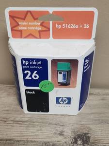 lot 1400 image: HP 26 Black Inkjet Print Cartridge 51626a