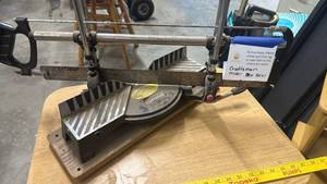 lot 1716 image: Craftsman Metal Cutting Miter Box with Hand Saw