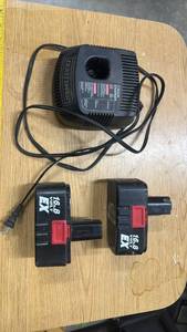 lot 1718 image: Craftsman 16.8V Battery Charger Set with Two Batteries