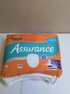 lot 1200 image: Equate Assurance Overnight Underwear 16 Count Size SM
