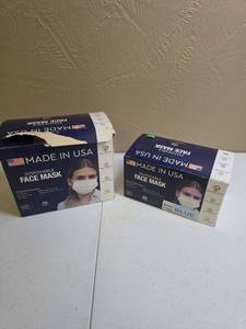 lot 1205 image: Made in USA Disposable Face Masks 50 Count Boxes