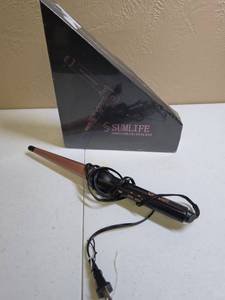 lot 1210 image: SUMLIFE Hair Curling Iron Bar new in box and another curling bar