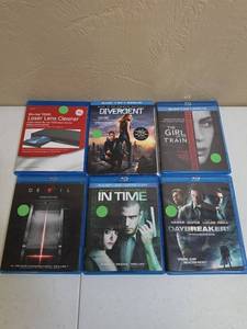 lot 1469 image: Blu-ray Movie Collection with DVD Laser Lens Cleaner - 6 Items