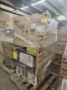 lot 53539 image: LG 18,000 BTU Window Air Conditioner with Heating Lot of 3