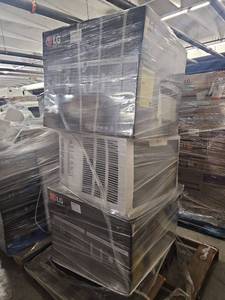 lot 53560 image: LG 18 000 BTU 230V Dual Inverter Window Air Conditioner with Wi-Fi Control- lot of 3