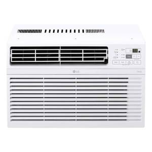 lot 53565 image: LG Electronics 12,000 BTU 115V Window-Mounted Air Conditioner with Wi-Fi Control Model LW1217ERSM, 3 Speeds, 500-800 sq. ft.- Set of 11