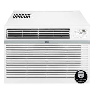 lot 53567 image: LG - 24,500 BTU 230V Window Smart Air Conditioner - White- Set of 3