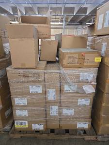 lot 53695 image: Pallet of SureFit Waterproof Sofa Furniture Cover, Food Storage Containers, and More