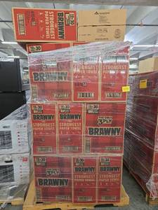 lot 53778 image: Pallet of Brawny Paper Towels 12-Pack Family Size Boxes